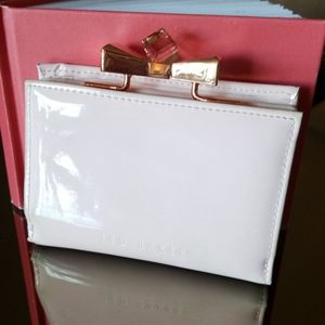 Ted Baker pink patent leather wallet